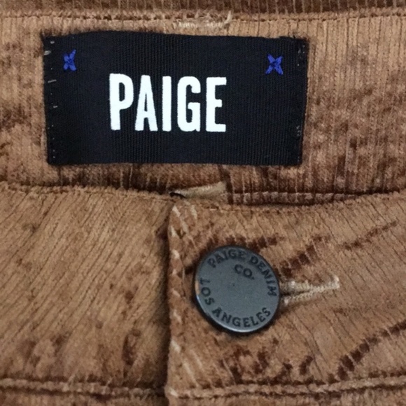 Anthropologie Paige Gold Colette Crop Flare Corduroy Pants - Picture 5 of 8